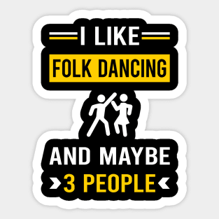 3 People Folk Dancing Dance Dancer Sticker